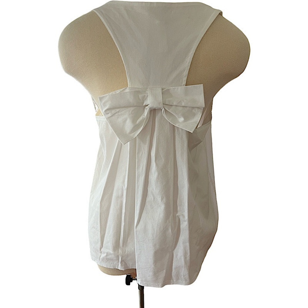 Italian White Cotton Shell with Bow